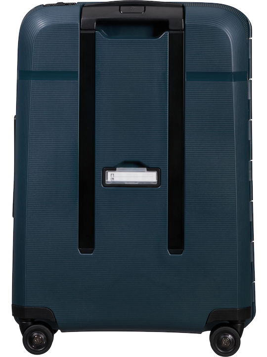 Samsonite Magnum Cabin Hard Suitcase Navy Blue with 4 Wheels Height 55cm
