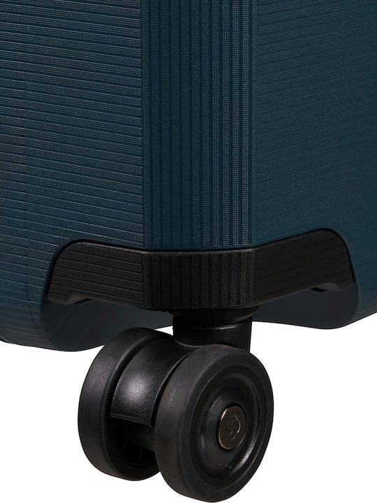 Samsonite Magnum Cabin Hard Suitcase Navy Blue with 4 Wheels Height 55cm