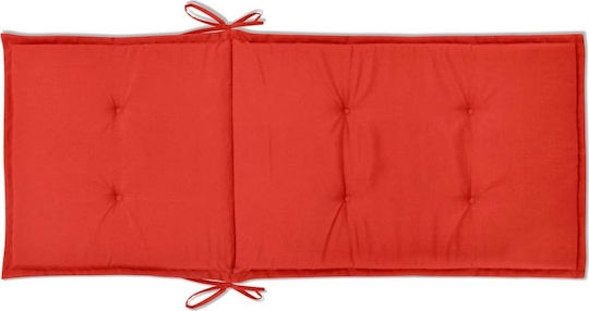 vidaXL Pernă Scaunului De Grădină Cu Spătar Roșie Waterproof 2 Bucăți 120x50 Cm