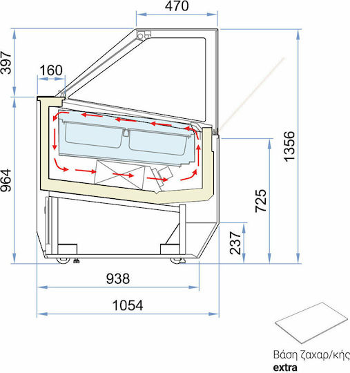 Isa Millennium 155 ST 2020 Commercial Ice Cream Freezer H135.6xW149.6xD105.4cm