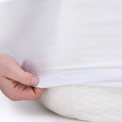 Viopros Single Waterproof Terry Mattress Cover Fitted Φροτέ White 100x200cm