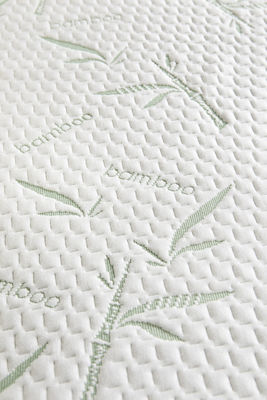 La Luna Super-Double Jacquard Mattress Cover Fitted Bamboo White 160x200cm