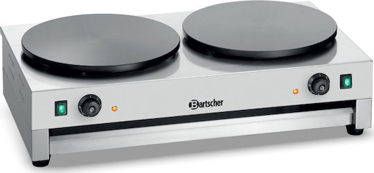 Bartscher 2CP400 Двойна Професионална Електрическа Крепиера 3kW с Плоча Ø40см