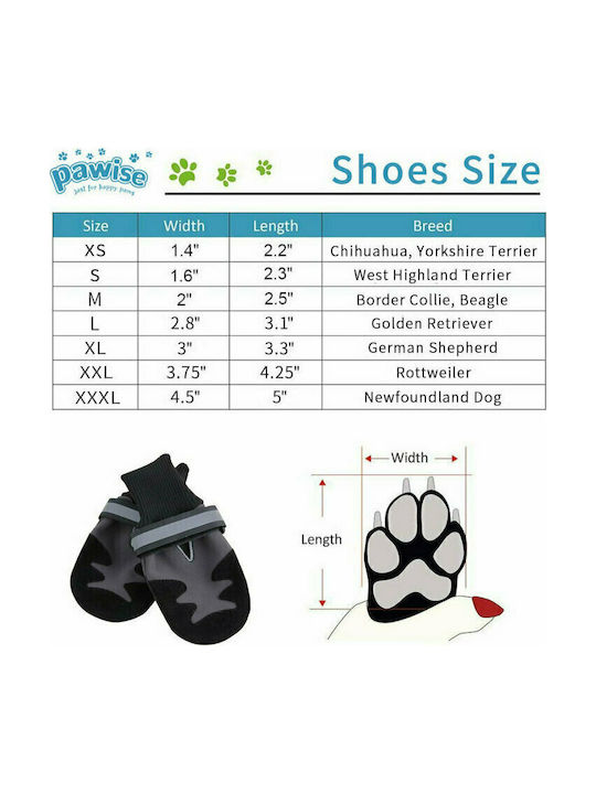 Pawise Doggy Shoes Dog Large in Black Color