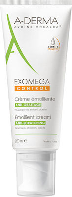 A-Derma Exomega Control Emollient Cream Feuchtigkeitsspendende Creme Körper für trockene Haut 200ml