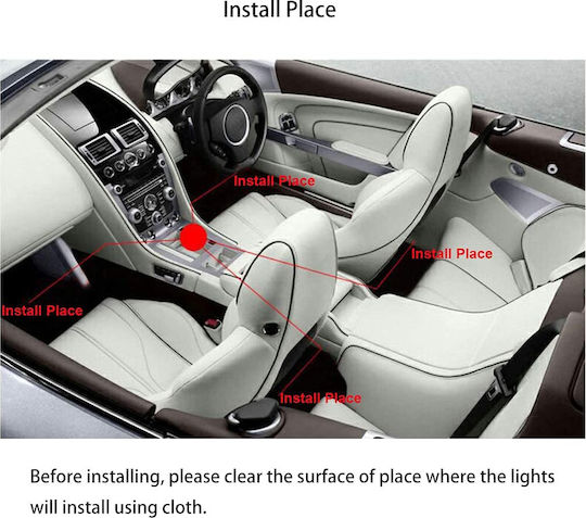 GloboStar Interior Decorative Car Lighting System 12V RGB