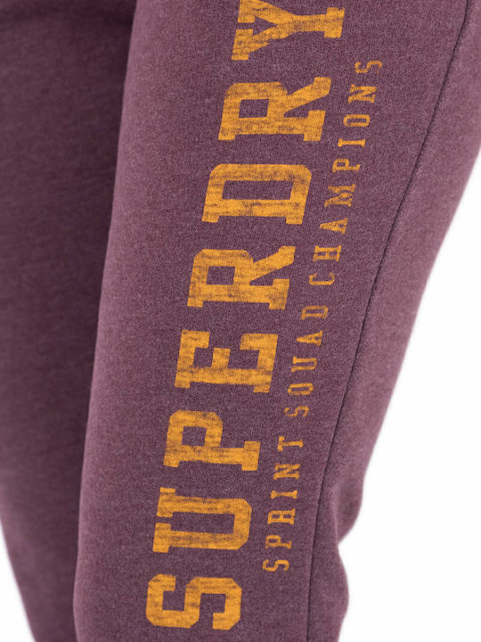 Track & Field Παντελόνι Φόρμας με Λάστιχο Rich Deep Burgundy Marl