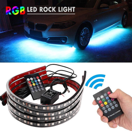 GloboStar IP68 12V 72W Car Underbody LED Tube Kit RGB
