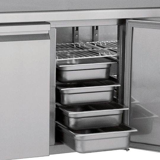 Bambas Frost Vitrină de Congelare De Podea cu Capacitate 10x1/1 GN / 1/4 GN 139x70x130cm SMGN 139