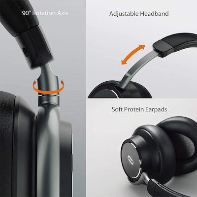 TaoTronics SoundSurge 46 Bluetooth Drahtlos Über Ohr Gelegentliche Nutzung Kopfhörer mit 30 Stunden Betriebszeit Schwarz