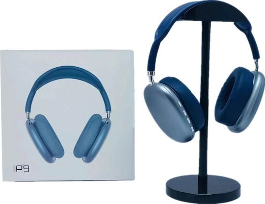 P9 Bluetooth Wireless Over Ear Headphones with 5 hours of Operation Blue