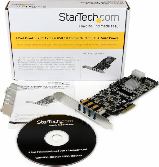 StarTech Κάρτα PCIe σε 4 θύρες USB 3.0