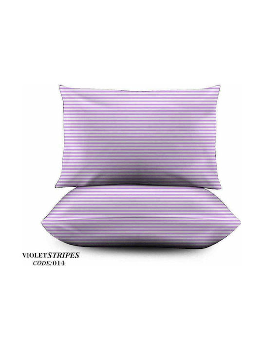 Marwa 42157120 Pillowcase Set with Envelope Cover Violet 50x70cm.