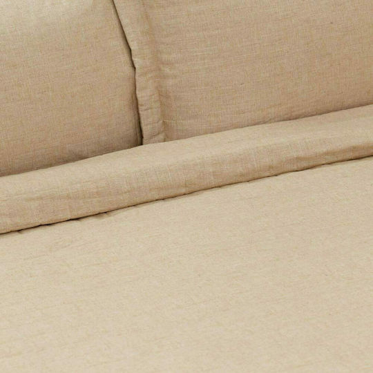Borea Leinen Kissenbezug Oxford Gesteppt Grey 50x70cm.