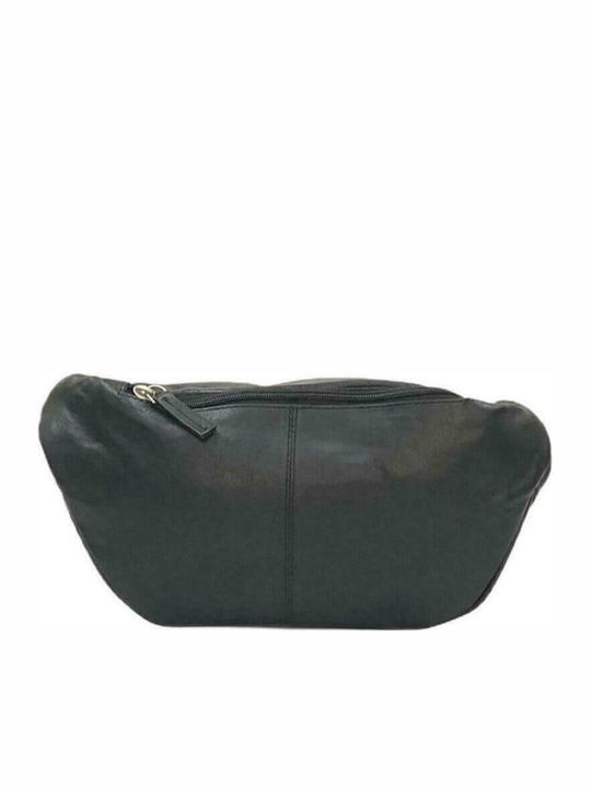 Men's Waist Bag made of Genuine High Quality Leather in Black