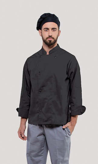 Axon Chef Jacket Male Black With Long Sleeve