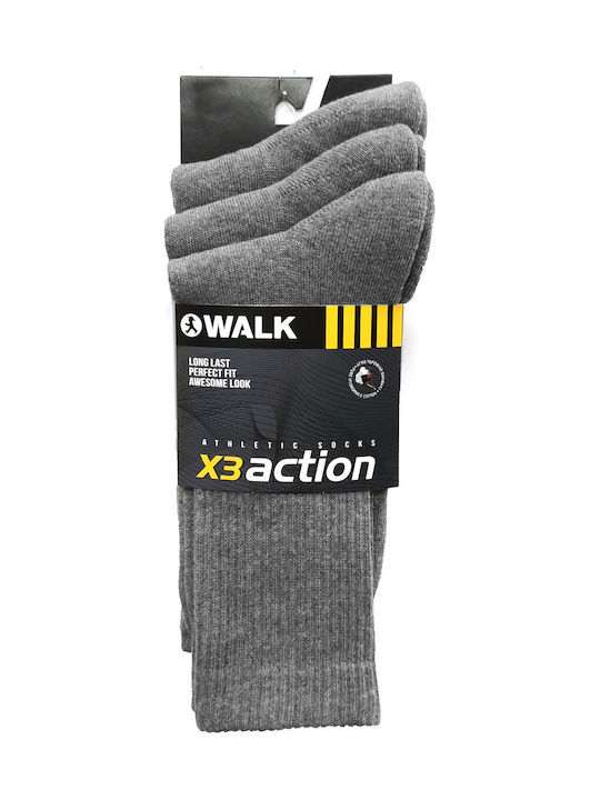 Walk X3 Action Чорапи Сиви 3Пакет