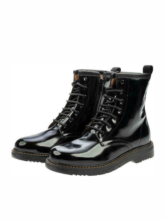 Scarpy Kids Combat Boots Black