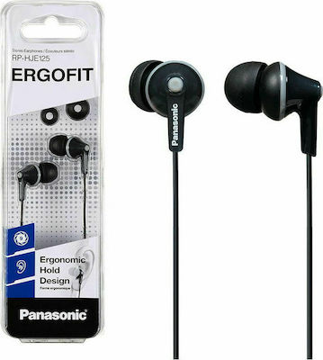 Panasonic Ακουστικά Ψείρες In Ear RP-HJE125 Μαύρα