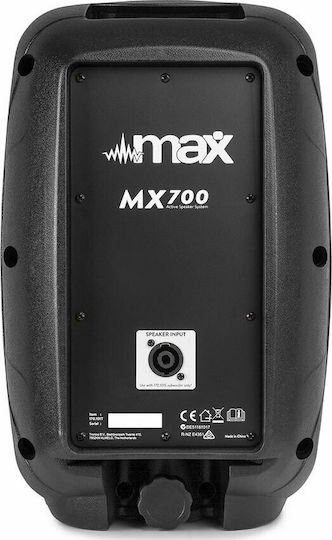 Max Audio MX700 Set mit Aktiven PA-Lautsprecher 700W mit Woofer 12" 43.5x38.5x50.5cm.