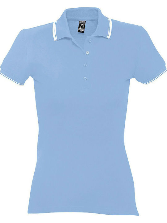 Sol's Practice Women's Short Sleeve Promotional Blouse Sky blue