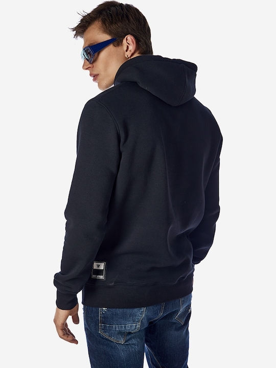 Brokers Jeans Men's Sweatshirt with Hood and Pockets Indigo