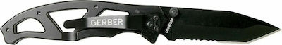 Gerber Paraframe Tanto Pocket Knife Black with Blade made of Steel