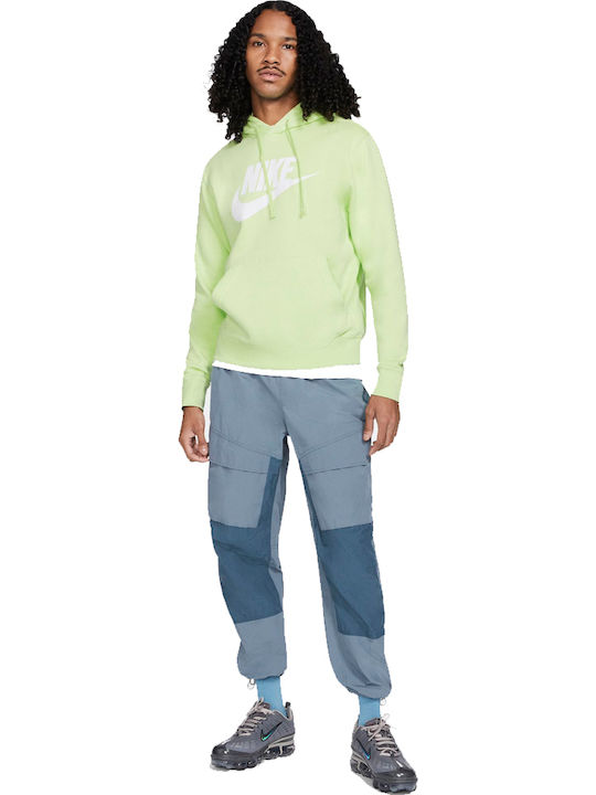 Club Sweatshirt With Hood Lime Yellow