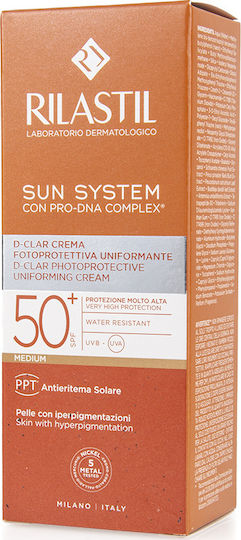 Rilastil Sun System D-Clar Sonnencreme Creme Gesicht SPF50 mit Farbe Medium 40ml