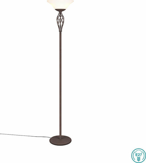 Trio Lighting Rustica Vintage Floor Lamp H180xW33cm. with Socket for Bulb E27 Copper