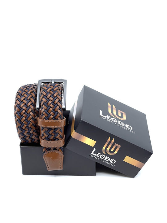 Men's Belt Leather Knitted Multicolored