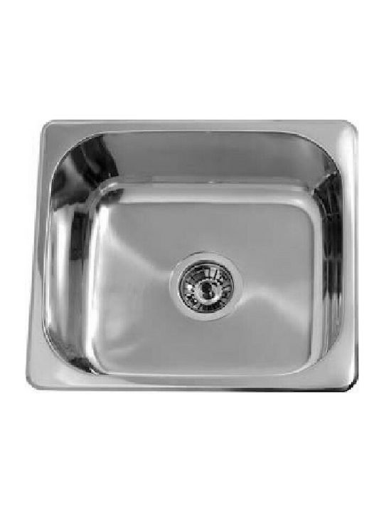 Gloria Tetras 363 Drop-In Kitchen Inox Satin Sink L36xW34.5cm Silver