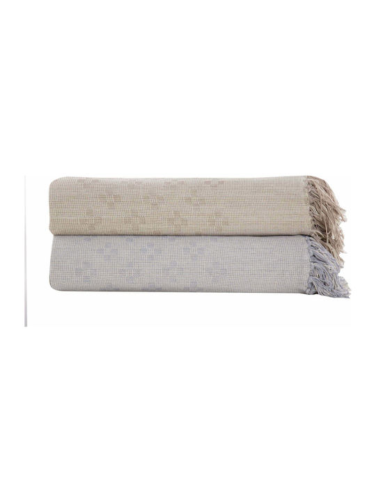 Nef-Nef Homeware Awesome Ριχτάρι Διθέσιου Καναπέ 180x250εκ. Grey 028181