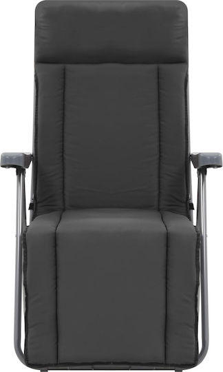 vidaXL Lounger-Armchair Beach with Recline 5 Slots Gray 58x73cm Set of 2pcs