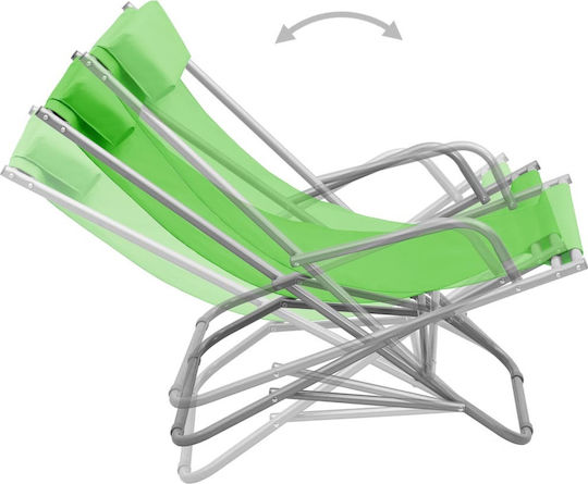 vidaXL Stühlchen Strand mit Hoher Rückenlehne Grün 61cm. Set 2Stück