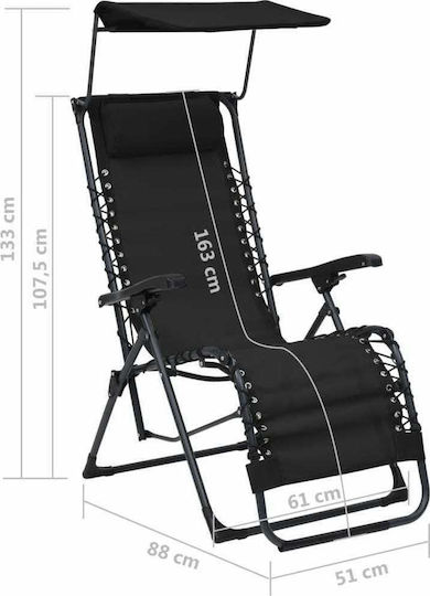 vidaXL vidaXL Strandstühle Wasserdicht 61x88cm Schwarz