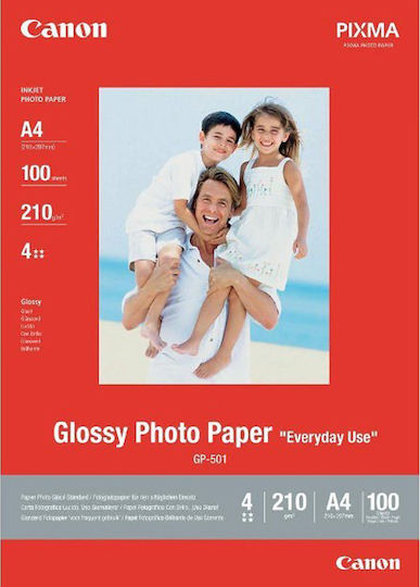 Canon GP-501 Φωτογραφικό Χαρτί Everyday Use A4 (21x30) 210gr/m² για Εκτυπωτές Inkjet 5 Φύλλα