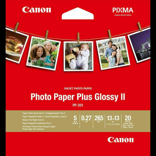 Canon PP-201 Photo Paper Plus II 13x13 265gr/m² for Inkjet Printers 20 Sheets