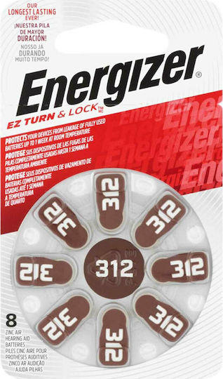 Energizer Батерии За Слухови Апарати 312 1.4V 8бр
