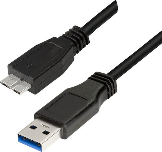 LogiLink Regular USB 3.0 to micro USB Cable Μαύρο 1m (CU0026)