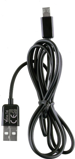 Volte-Tel Devices L Regulär USB 2.0 auf Micro-USB-Kabel Schwarz 1.2m (8176678) 1Stück