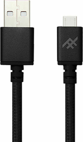 iFrogz Geflochten USB 2.0 auf Micro-USB-Kabel Schwarz 3m (IFUSMU-BK3) 1Stück