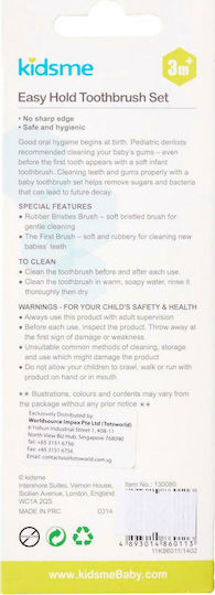 Kidsme Easy Held Бебешки Четки За Зъби За 6м+ 2 Бройки Оранжеви