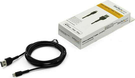 StarTech USB-A zu Lightning Kabel Schwarz 2m (RUSBLTMM2MB)