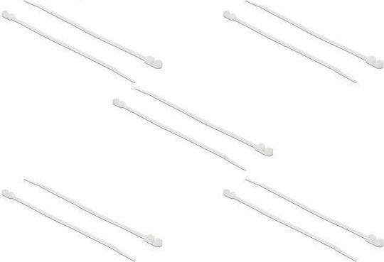 DeLock Pack of 10pcs White Plastic Cable Ties 300x4.8mm 18946