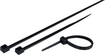 Benman Pack of 100pcs Black Plastic Cable Ties 250x7.6mm 70956