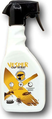 Vesper C&F Εντομοκτόνο Spray για Μύγες / Μυρμήγκια / Ψύλλους / Κοριούς / Κατσαρίδες / Κουνούπια 500ml