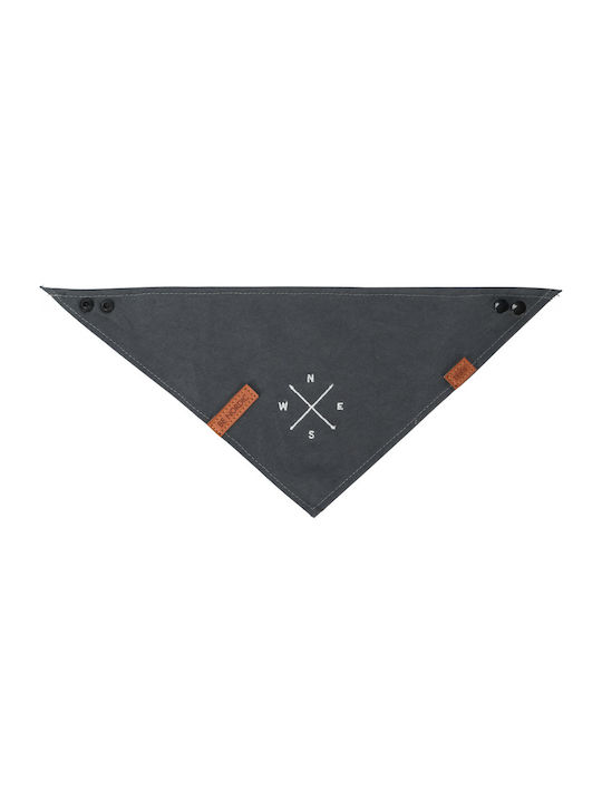 Trixie Be Nordic Dog Bandana Bandana Small Dark Grey with Wind Rose Design in Gray color