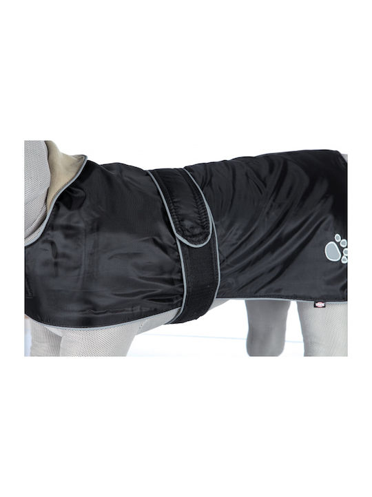 Trixie Orleans Black Fleece / Waterproof Dog Coat with 55cm Back Length