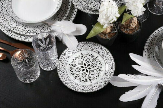 Cryspo Trio Nostro Black Porcelain Dinnerware Set 25.860.40 20pcs